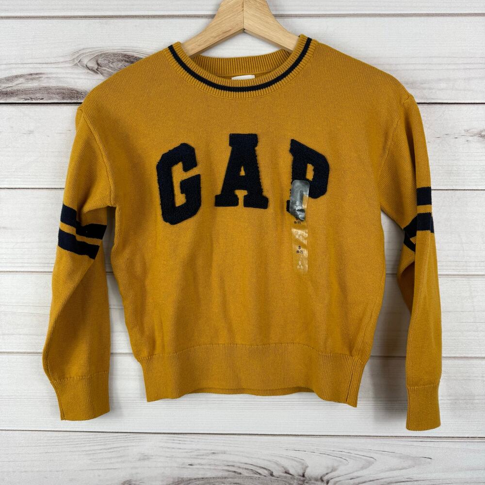 Boys GAP Logo Sweater Yellow‎ NEW Boys Size S 6-7